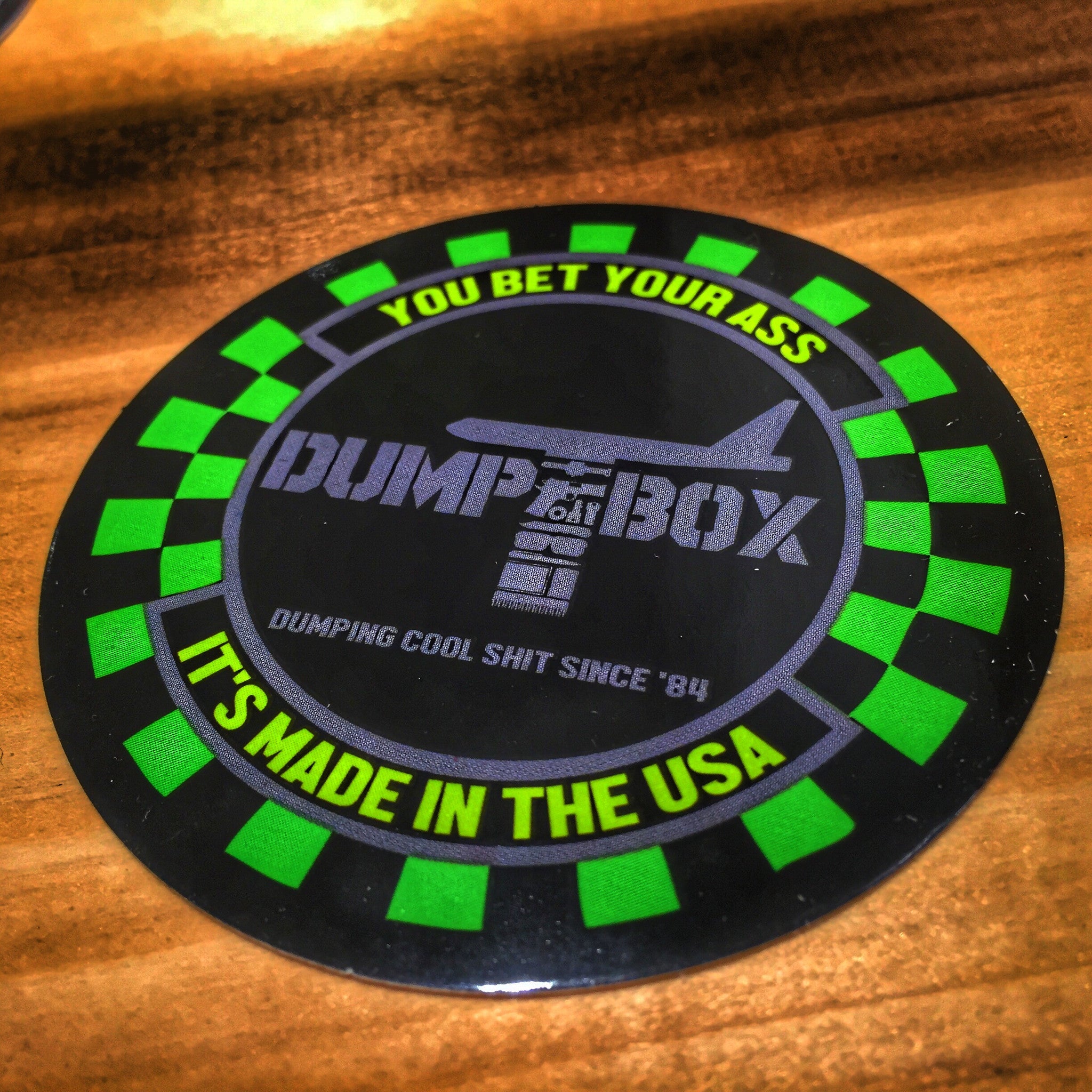 DUMP BOX ROUND 3" FIGHTER SQUADRON STICKER